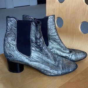 Isabel Marant silver heeled party boots